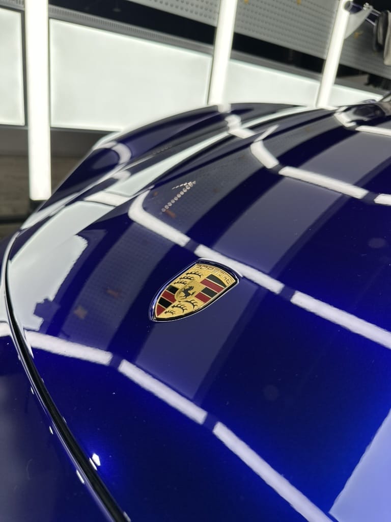 Porsche Taycan with front end ppf